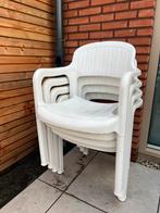 Plastic stoelen, Ophalen, Zo goed als nieuw, Wit