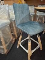 Nieuwe Barstoelen DRAAIBAAR, blauw Milva H&H, Ophalen, 5 krukken of meer, 60 tot 90 cm, Nieuw