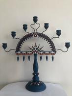 Vintsfe houten kandelaar uit Zweden, handbeschilderd, Ophalen of Verzenden