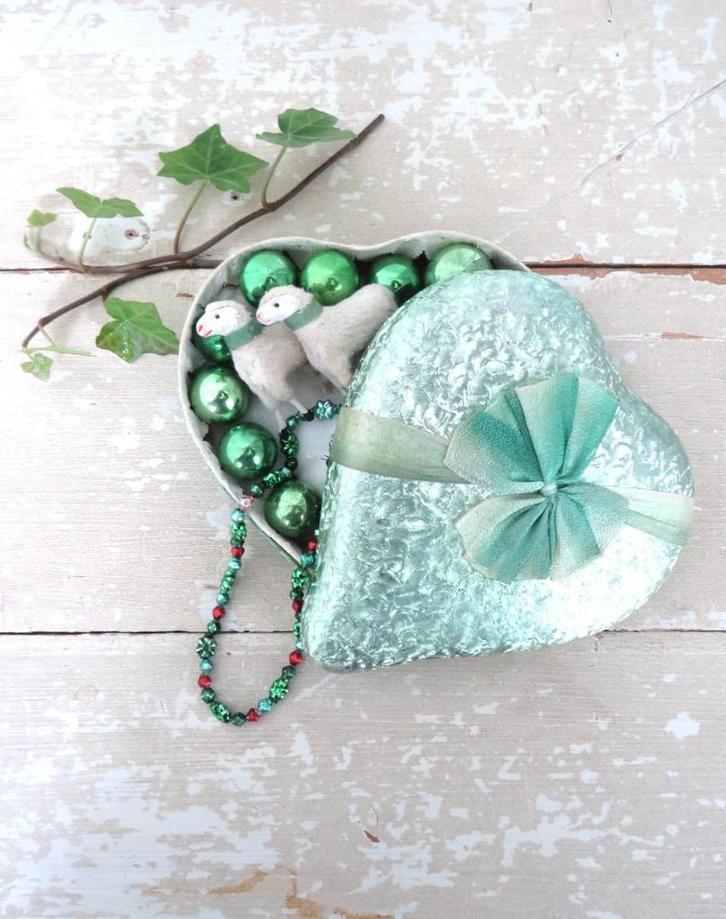 Oude candycontainer “Hart”, Antiek en Kunst, Curiosa en Brocante, Ophalen of Verzenden