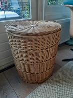 Mooie grote rieten mand met deksel, Huis en Inrichting, Ophalen, Gebruikt, Mand, Rond