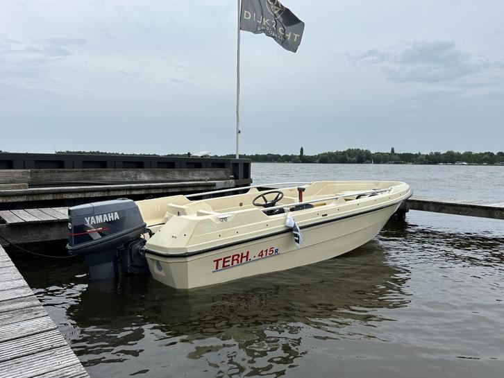 Terhi 415R (UNIEK) (bj 1995), Watersport en Boten, Vis- en Consoleboten, Gebruikt, 30 tot 50 pk, 3 tot 6 meter, Benzine, Polyester