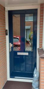 hardhouten voor en achterdeur, Doe-het-zelf en Verbouw, Deuren en Horren, Ophalen, Gebruikt, 80 tot 100 cm, Buitendeur