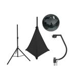Bundel EUROLITE Set Spiegelbol 30cm zwart met standaard, Muziek en Instrumenten, Licht en Laser, ., Discobol, Nieuw, Ophalen of Verzenden