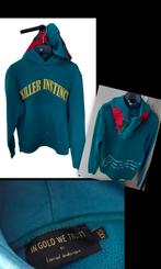 OVERSIZED!! hoody IN GOLD WE TRUST killer instinct, In gold we trust, Ophalen of Verzenden, Zo goed als nieuw, Maat 34 (XS) of kleiner