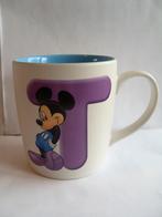 Disneyland Parijs Beker Disney Mickey Mouse Letter T Mok, Ophalen of Verzenden, Mickey Mouse, Zo goed als nieuw, Servies