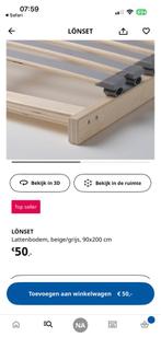 Lonset Ikea Lattenbodem 90x200 ( 2 stuks), Ophalen, Zo goed als nieuw, Eenpersoons, 90 cm