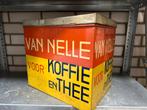 Brocante Van Nelle Koffie en Thee winkel blik, Verzamelen, Merken en Reclamevoorwerpen, Ophalen, Gebruikt, Verpakking