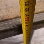 Industriële tafel steigerbuis en steenschot, Ophalen