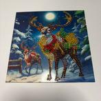 Diamond painting kerstkaart groot hert, Ophalen of Verzenden, Nieuw, Kerst