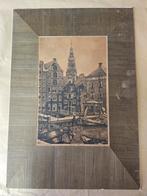 Ets 'Damrak' van Cornelis Brandenburg.(1883-1954), Ophalen of Verzenden