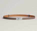 Nieuwe Hermès Kelly belt in étoupe, palladium hardware, Kleding | Dames, Nieuw, Echt leder, 80 tot 90 cm, Ophalen of Verzenden