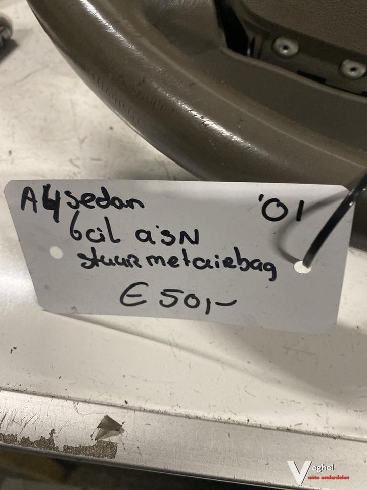 Audi A4 2001 lederen Stuur met bediening, Auto-onderdelen, Besturing, Gebruikt, Ophalen of Verzenden