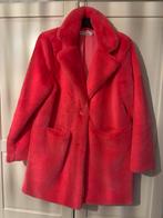 Fel roze ‘bont’jas (polyester) - carnaval, Ophalen of Verzenden, Zo goed als nieuw, Roze