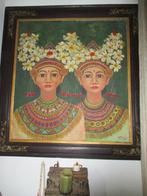 Schilderij. 2 Bali dames, Antiek en Kunst, Curiosa en Brocante, Ophalen