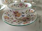Minton, 5 theekop en schotels, Haddon Hall. Engels porselein, Antiek en Kunst, Ophalen of Verzenden