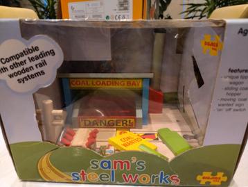 Bigjigs Sam's Steel Works Houten Trein Set beschikbaar voor biedingen