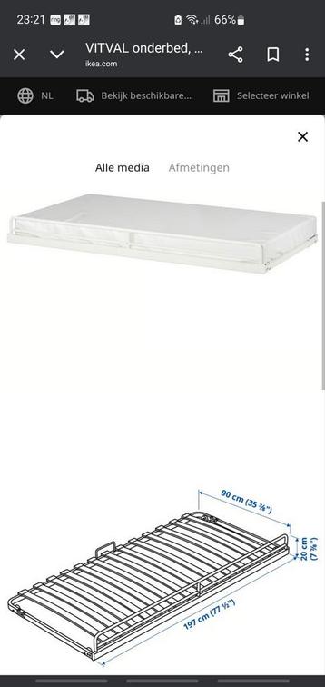 Vitval onderbed van ikea beschikbaar voor biedingen