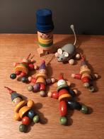 Partijtje oud speelgoed, hangertjes uit hout. Vintagestijl, Antiek en Kunst, Antiek | Speelgoed, Ophalen of Verzenden