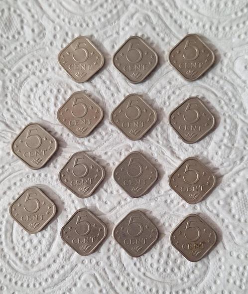 TE KOOP! 14 Munten 5c van Nederlandse Antillen uit 1975!, Postzegels en Munten, Munten | Nederland, Setje, 5 cent, Koningin Juliana