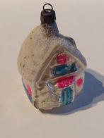 oude kerstbal huisje zilver mat H 6 cm, Diversen, Ophalen, Gebruikt