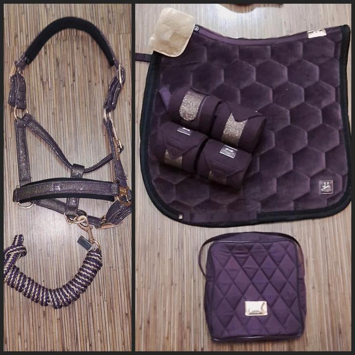 Set _ Eskadron Herritage / Dekje - Halsterset - Bandages, Dieren en Toebehoren, Paarden en Pony's | Dekens en Dekjes, Zo goed als nieuw