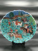 Grote handbeschilderde schaal uit Turkije, Ophalen of Verzenden