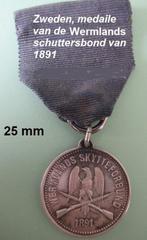 zilveren schietsport medaille, schuttersverbond van 1891, Ophalen of Verzenden, Zilver, Buitenland