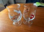 2 Duvel glazen - ' Philippe Debongnie + Rode D, Verzamelen, Biermerken, Ophalen of Verzenden, Zo goed als nieuw, Glas of Glazen