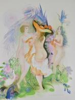 Zeefdruk Armandine Doré - Nus aux oiseaux, Verzenden