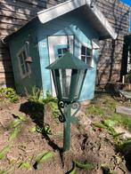 Tuinlamp. Lantaarn. Plaatstaal., Tuin en Terras, Buitenverlichting, Gebruikt, Ophalen, Staande lamp