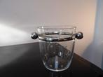 Art Deco Frans ijsemmertje, zilver/glas, Ophalen of Verzenden