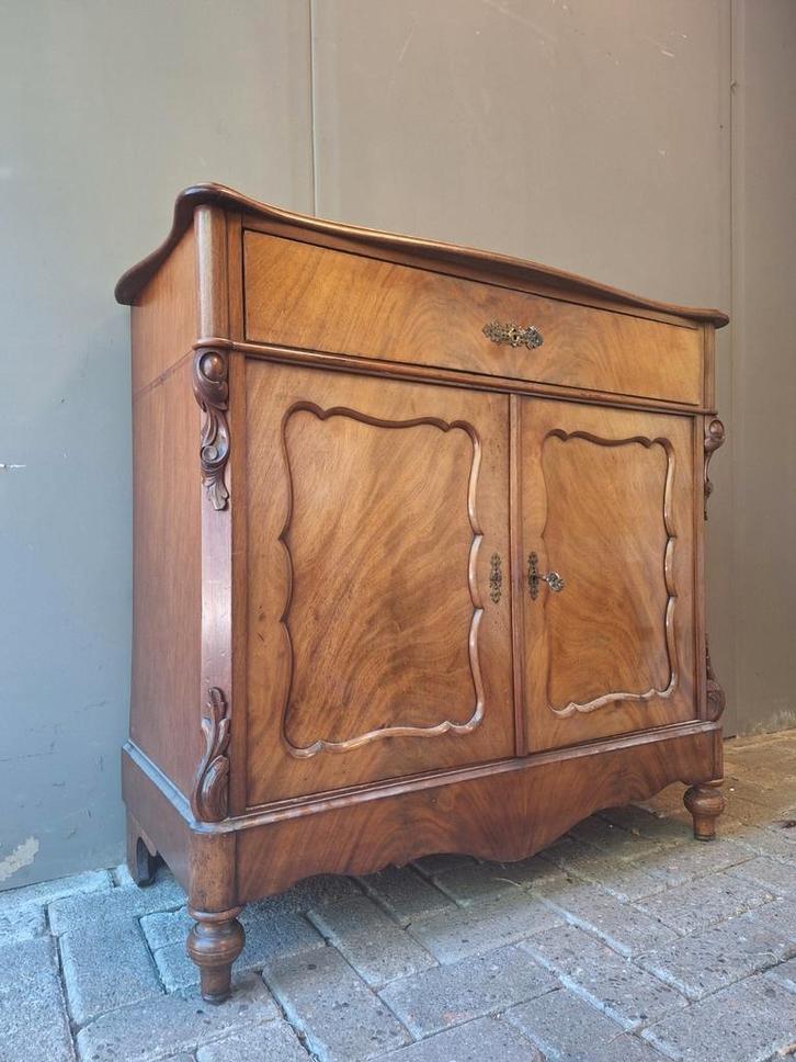 Mahonie biedermeier meidenkastje penantkastje BEZORGEN MOGEL, Antiek en Kunst, Antiek | Meubels | Kasten, Ophalen of Verzenden