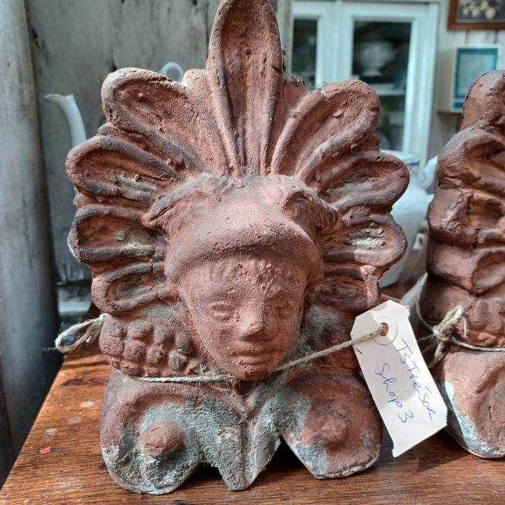 Unieke Terracotta dakpan/ornament/nokpan, Antiek en Kunst, Curiosa en Brocante, Ophalen