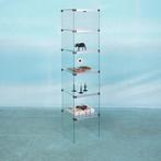 Minimalist design vitrinekast l ghost wandmeubel 80s, Ophalen of Verzenden, Gebruikt, Glas, Midmod