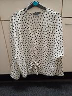 Witte blouse met zwarte stippen - Primark, Maat 38/40 (M), Primark, Wit, Ophalen of Verzenden