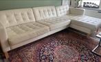 Landskrona bank ikea wit leer met chaise longue, Ophalen, Gebruikt, Leer