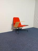 3 x Fauteuil Haworth Harbor Work Lounge, donker oranje/zwart, Ophalen, Gebruikt, Minder dan 75 cm, 75 tot 100 cm