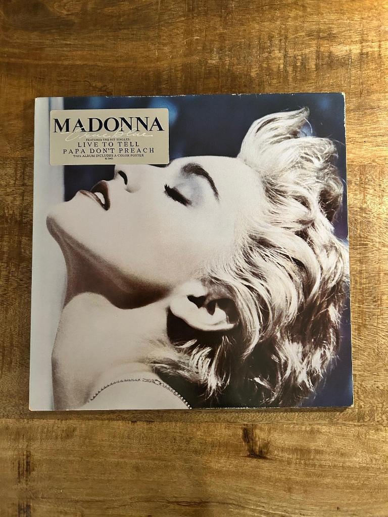 Madonna - True Blue | LP / Vinyl MET POSTER, Ophalen of Verzenden, Gebruikt, 12 inch