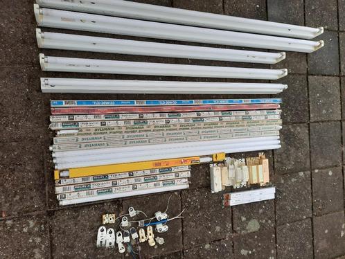 TL Armaturen, Lampen, Starters, VSA en Onderdelen, Huis en Inrichting, Lampen | Plafondlampen, Gebruikt, Glas, Kunststof, Metaal