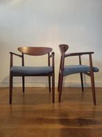 Set van 2 armstoelen van Ejnar Larsen en Aksel Bender Madsen, Huis en Inrichting, Ophalen, Gebruikt, Bruin, Nvt