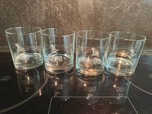 4 st. Vintage Famous Grouse Whiskey Glas Geëtst Grouse, Verzamelen, Glas en Borrelglaasjes, Zo goed als nieuw, Overige typen, Verzenden