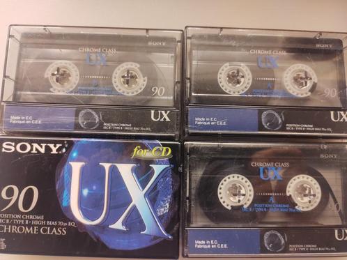 Sony UX 90 cassettes 4 stuks UX90, Cd's en Dvd's, Cassettebandjes, Nieuw in verpakking, Onbespeeld, Overige genres, 2 t/m 25 bandjes