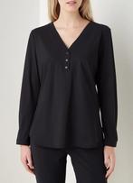 Studio anneloes evi blouse XXL zwart travelstof, Zwart, Maat 46/48 (XL) of groter, Ophalen of Verzenden, Zo goed als nieuw