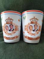 2 Janneke Brinkman JBS bekers koningshuis, Ophalen, Porselein, Overige stijlen, Kop(pen) en/of Schotel(s)