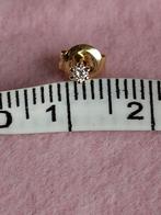 ENKEL OORBEL 14 karaat goud diamant 0,03ct oorknop, Sieraden, Tassen en Uiterlijk, Oorbellen, Ophalen of Verzenden, Zo goed als nieuw