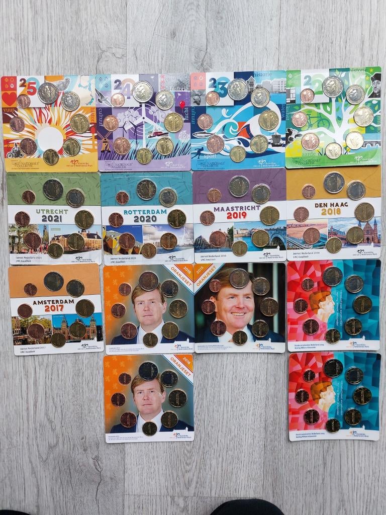 Unc euro jaarseries nederland, Ophalen of Verzenden, Koningin Beatrix, Euro's, Setje