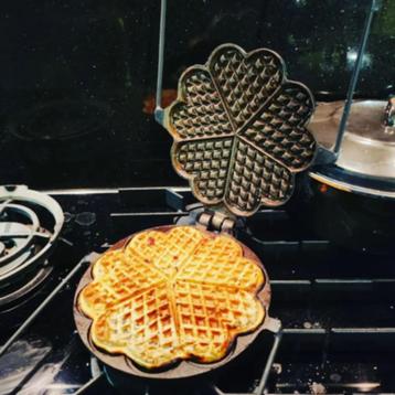 Gietijzeren Wafelijzer Zwaar Gietijzer met recept beschikbaar voor biedingen