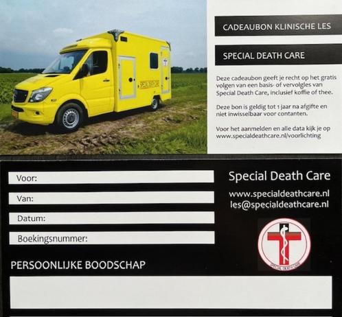 cadeaubon voorlichting Special Death Care, Tickets en Kaartjes, Kortingen en Cadeaubonnen, Eén persoon, Overige typen, Cadeaubon