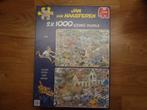 jan van haasteren puzzel  2x 1000 st  safari en de storm, Ophalen, 500 t/m 1500 stukjes, Zo goed als nieuw, Legpuzzel